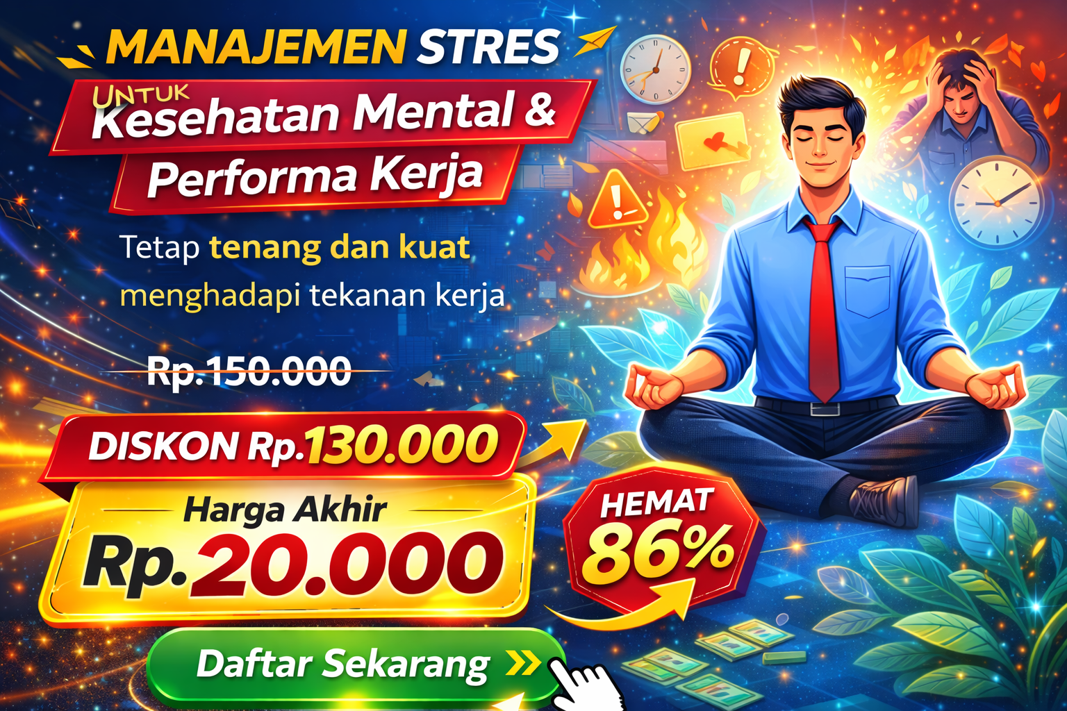 Manajemen Stres untuk Kesehatan Mental &amp; Performa Kerja